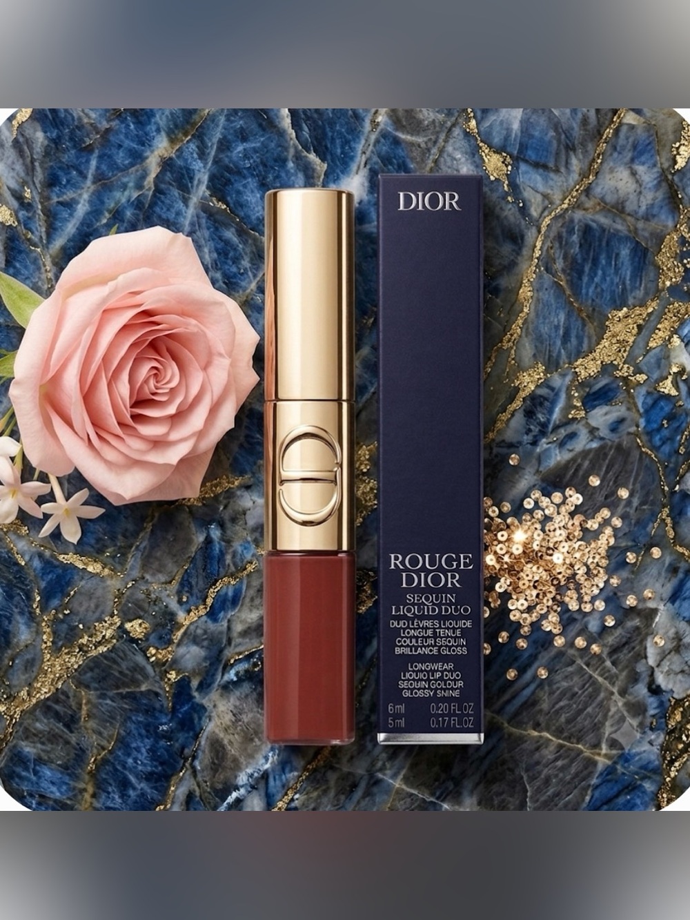 Dior - Rouge Dior Sequin Liquid Duo  Holiday Limited Edition 881 Carousel